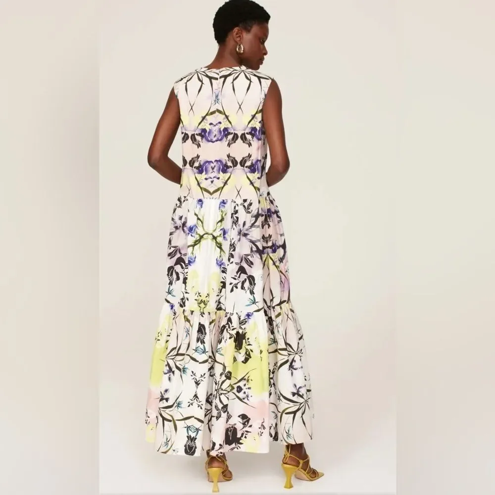 Bibhu Mohapatra Collective x RTR Tiered Floral Dress‎ - Size M $495 MSRP - Picture 4 of 12